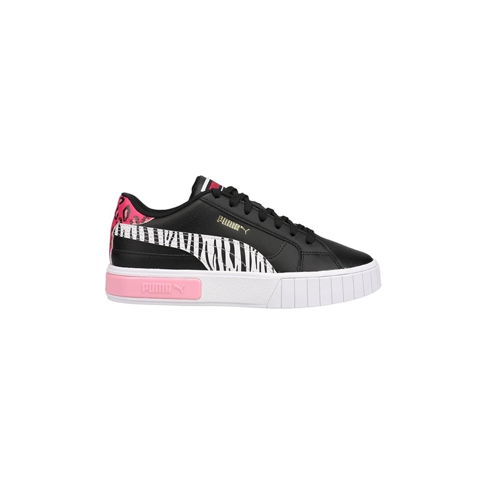 Puma Black Sneaker with Pink & Zebra Stripe
